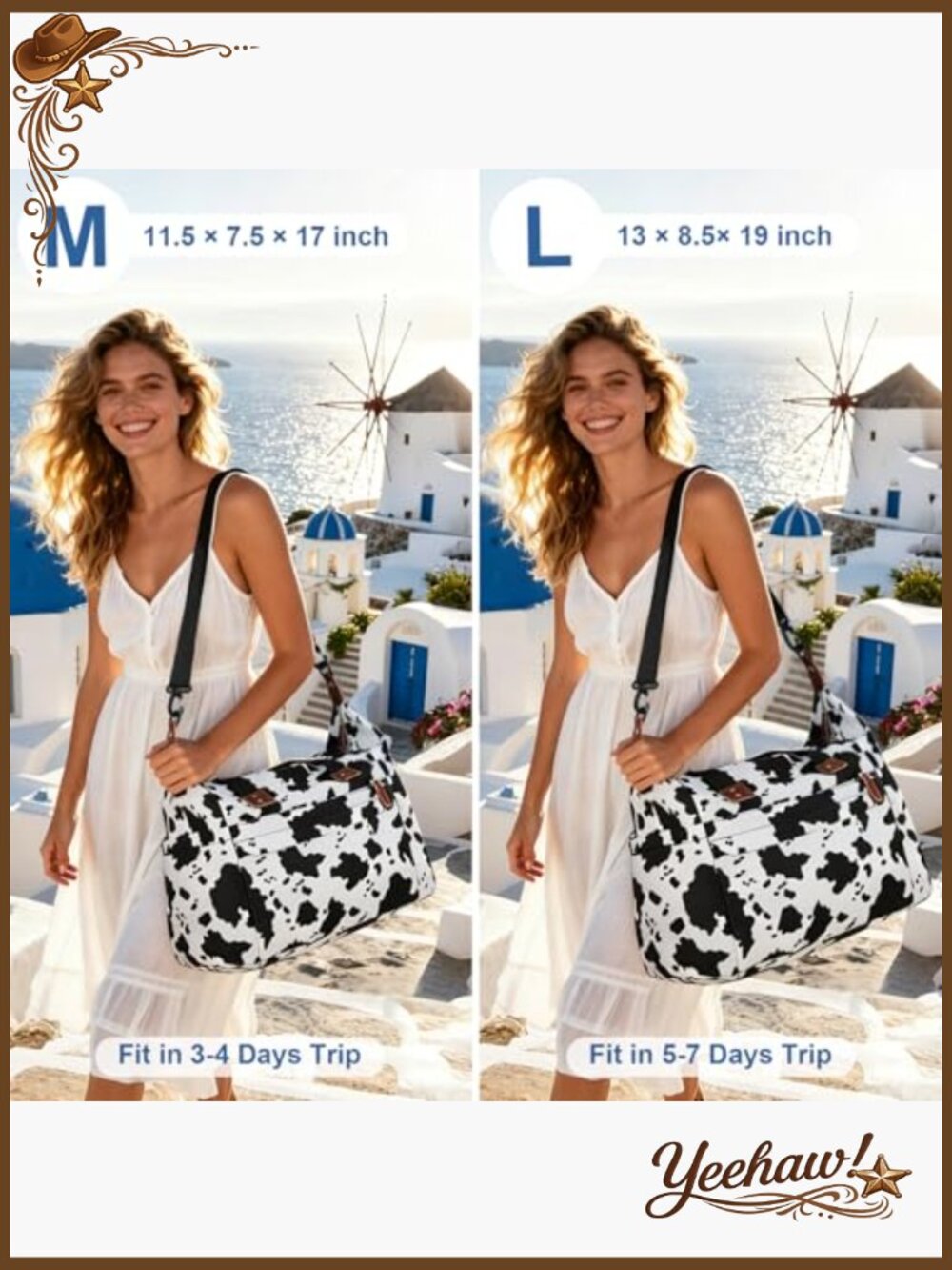 Travel Duffle Bag Waterproof Weekender Carry On Gym Bag for Women Men - Picture 2 of 7